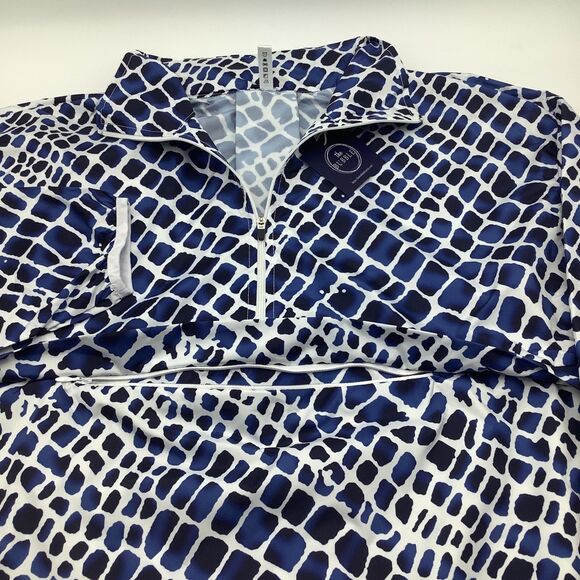 The‎ Bubble Womens Poncho Lefty 1/2 Zip Pullover Jacket Blue Size Medium NWT - Picture 4 of 11